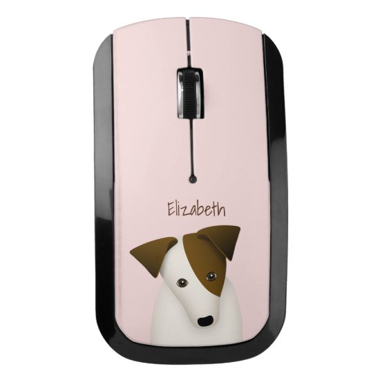 cute dog w head tilt Jack Russell Terrier Wireless Mouse