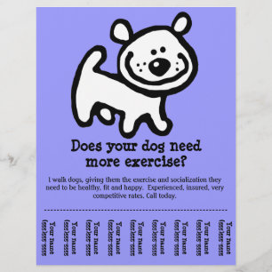 CUTE Dog Walker Customizable promo Flyer