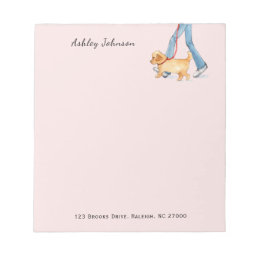 Cute Dog walker personalized Notepad