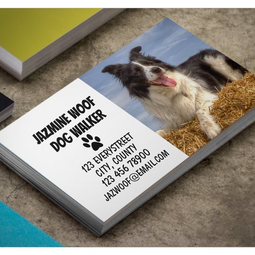 Cute Dog Walker Pet Sitter Business Card