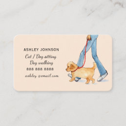 Cute Dog walker/ Pet sitter Business card
