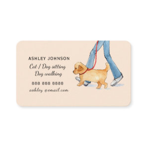 Cute Dog walker/ Pet sitter Business card