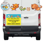 Cute Dog Walking Animal Car Pet Service  Car Magnet<br><div class="desc">Cute Dog Walking Animal Car Pet Service business card magnet to hand out to clients and future clients. Adorable and cute dog, cat, lizard, hamster and fish to advertise your pet sitting, animal care and dog walking service. Make a good impression with your future clients with this wonderful design. Add...</div>
