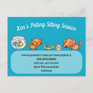 Cute Dog Walking Animal Car Pet Service Postcard