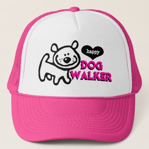 Cute Dog Walking Service Dog Walker Business Trucker Hat