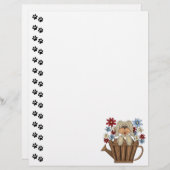 Cute Dog Watering Can Letterhead (Front/Back)