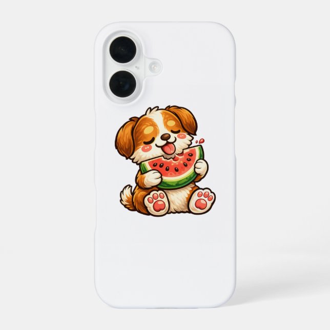 Cute Dog Watermelon iPhone Case (Back)