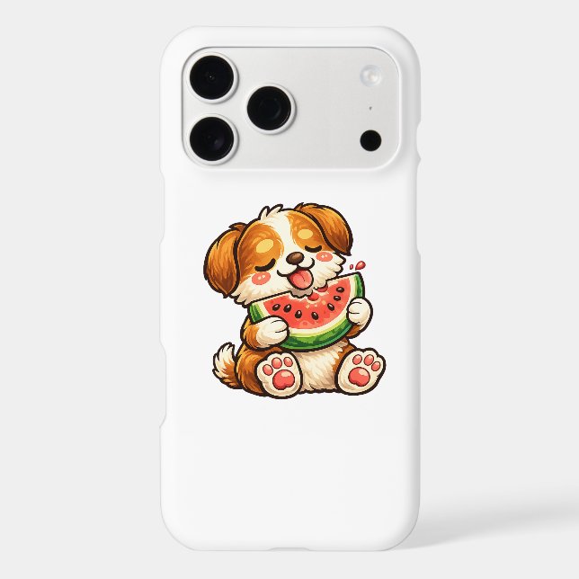 Cute Dog Watermelon iPhone Case (Back)