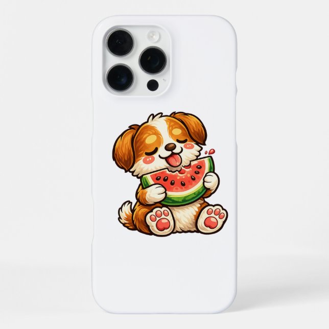 Cute Dog Watermelon iPhone Case (Back)