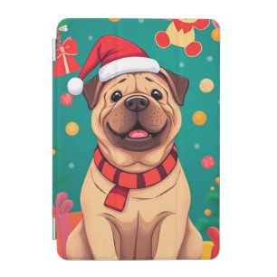Cute Dog Wearing Santa Hat iPad Mini Cover