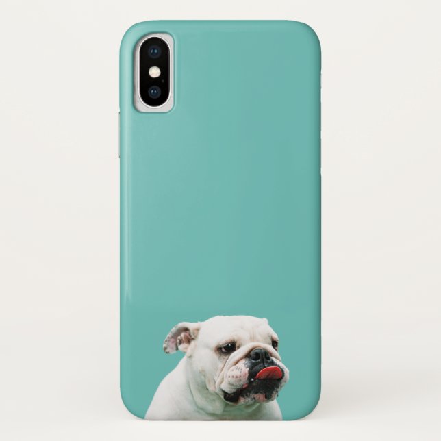 Cute dog white Bulldog Case-Mate iPhone Case (Back)