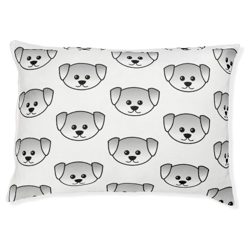 Cute dog white pet bed