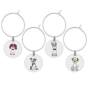 Cute Dog Wine Charm