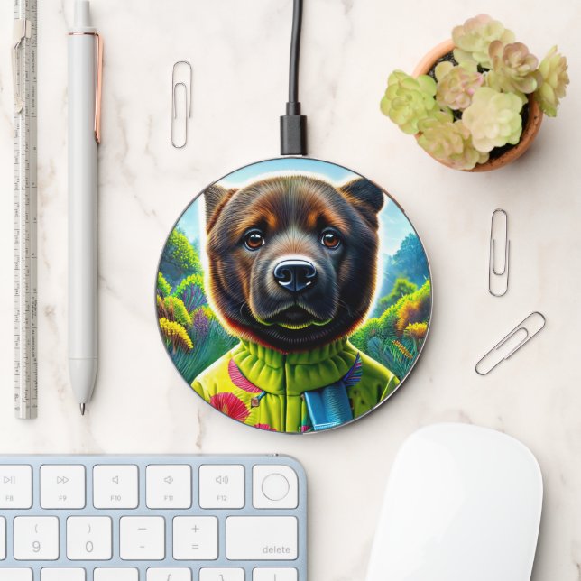 Cute dog wireless charger  (Desk)