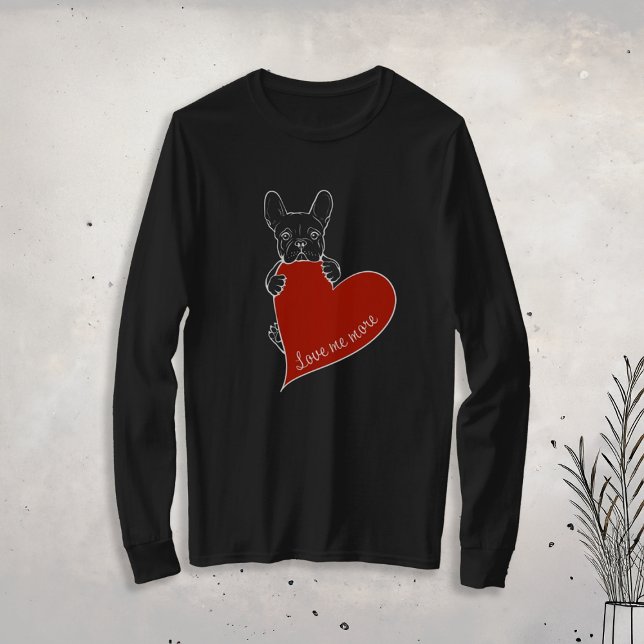 Cute Dog with a Red Heart French Bulldog T-Shirt (Creator Uploaded)