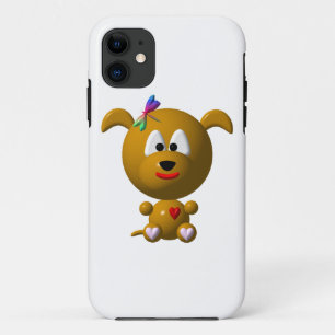 Cute Dog with Dragonfly iPhone 11 Case