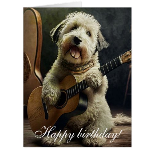 Cute Dog with Guitar 