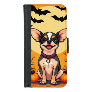 Cute Dog With Halloween Decorations iPhone 8/7 Wallet Case