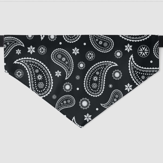 Cute dog with pattern  pet bandana collar (Front)