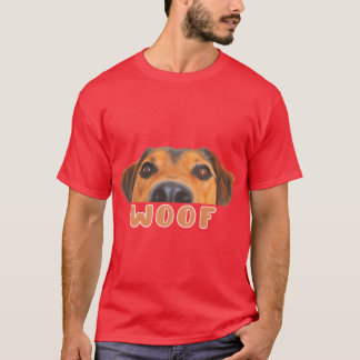 Cute Dog Woof Gift For Dog Lovers retro friend T-Shirt