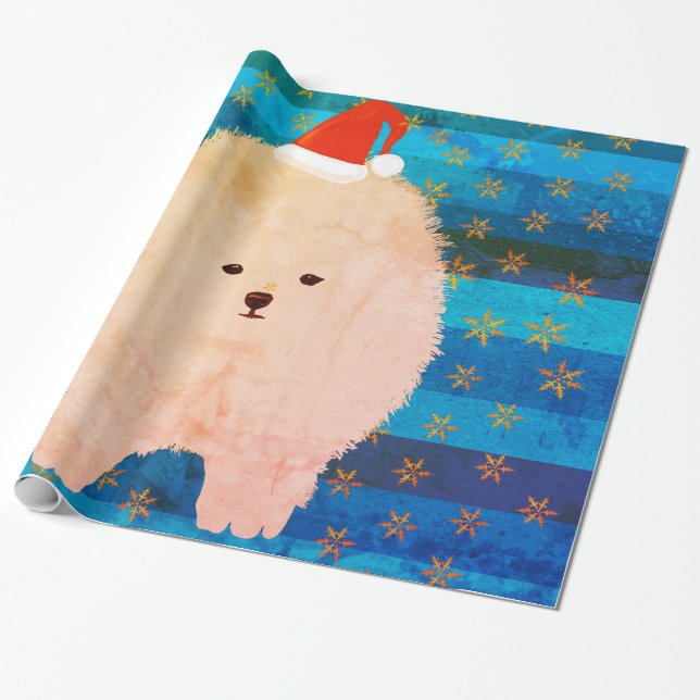 Cute Dog Wrapping Paper (Unrolled)