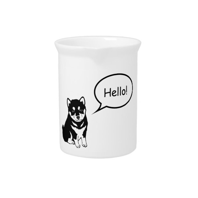 Cute Dog Year 2018 Speech Bubble Pitcher (Front)
