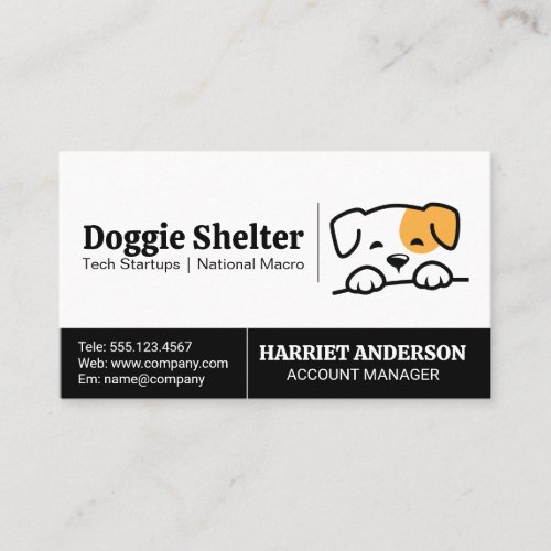 Cute Doggie Logo Business Card