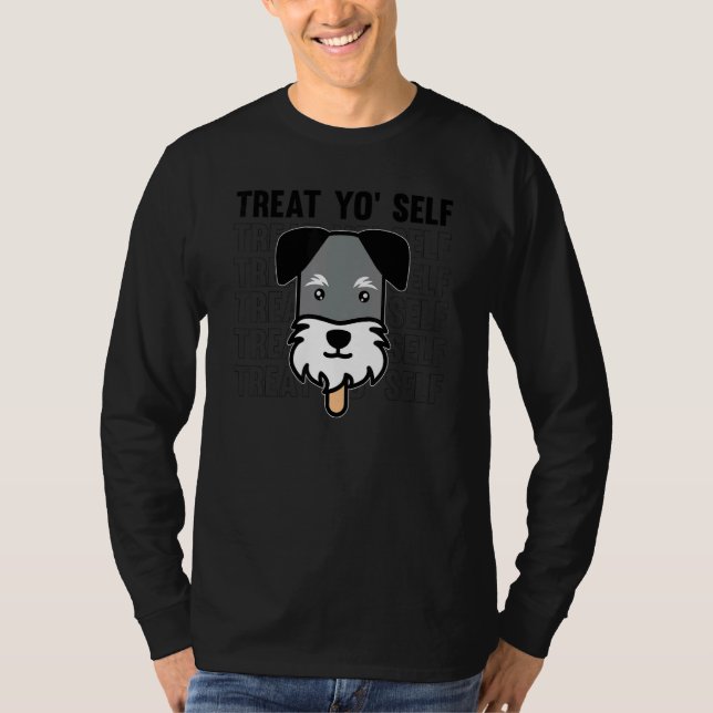 Cute Doggos Schnauzer Graphic Dog Furry Pet T-Shirt (Front)