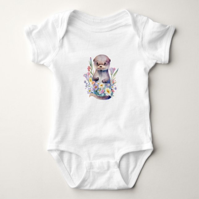 cute doggy baby lovers bodysuit (Front)