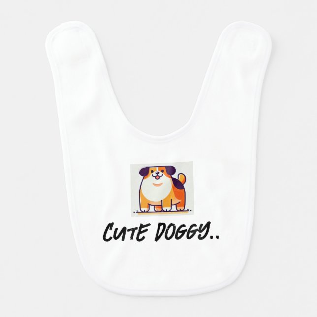 Cute Doggy baby toddler Bib  (Front)
