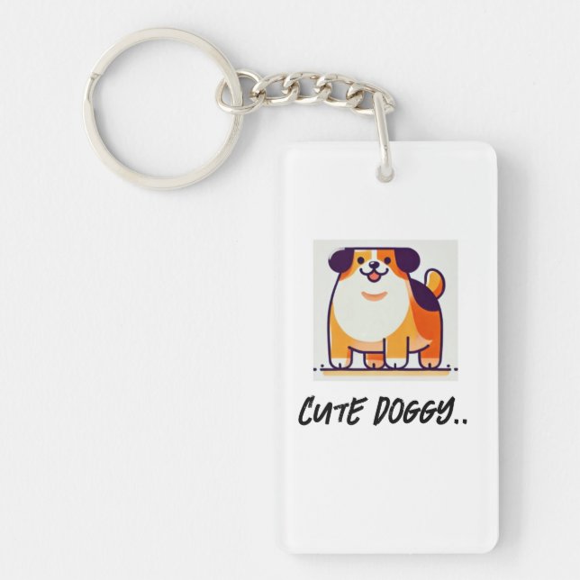 Cute Doggy Key Ring  (Front)