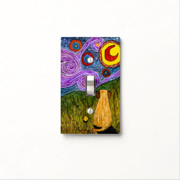 Cute Doggy Starry Night Light Switch Cover