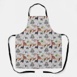 Cute Dogs And Cats Pattern Design Apron