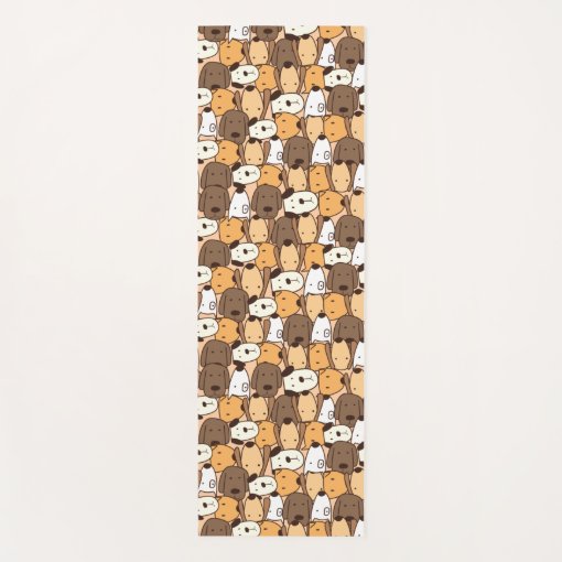 Cute Dogs Animal Pattern Yoga Mat | Zazzle