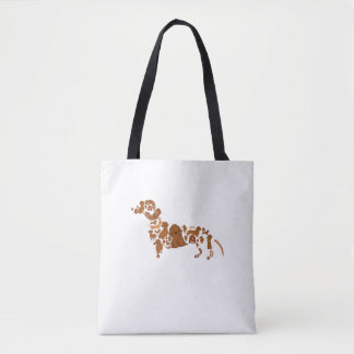 Cute Dogs As Dachshund Funny Wirehaired Dachshund. Tote Bag
