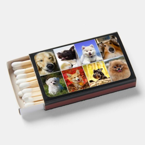 Cute Dogs Black Self Assembled Personalize Matchboxes