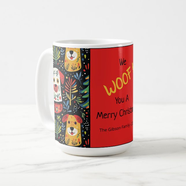 Cute Dogs Christmas Mug (Front Left)