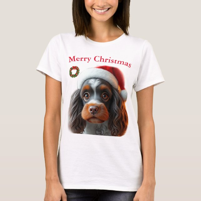 Cute dogs Christmas T-shirts (Front)
