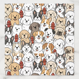 Cute Dogs & Fire Hydrants Envelope Liner