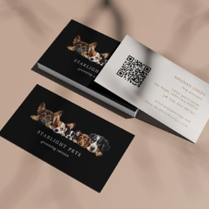 Cute Dogs Grooming Service Business Card