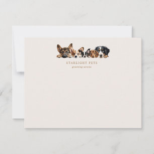 Cute Dogs Grooming Service Note Card