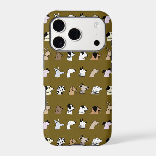 Cute Dogs Head Pattern iPhone 17 Pro Case