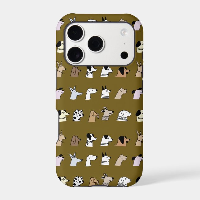 Cute Dogs Head Pattern  iPhone Case (Back)