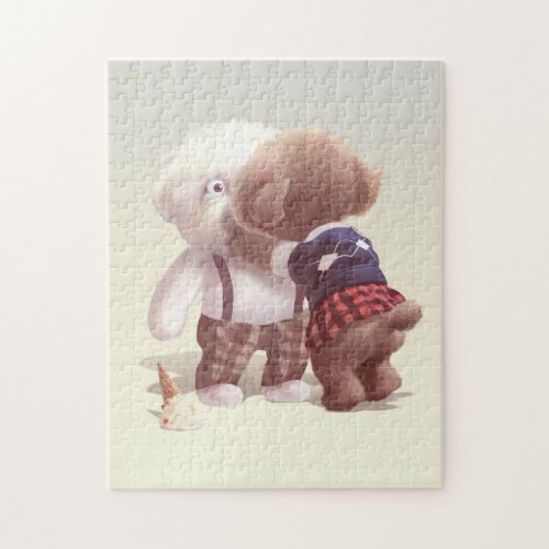 Cute Dogs Hugging Jigsaw Puzzle