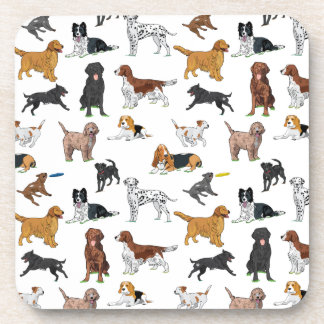 Cute Dogs Illustrations  Beverage Coaster