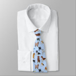 Cute Dogs Illustrations Pattern Neck Tie at Zazzle