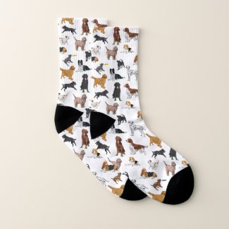 Cute Dogs Illustrations Pattern