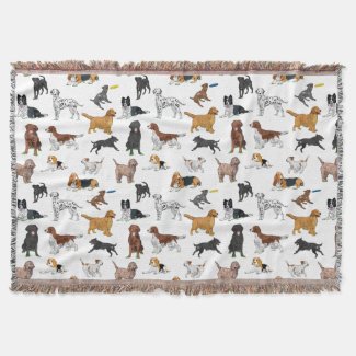 Cute Dogs Illustrations Pattern