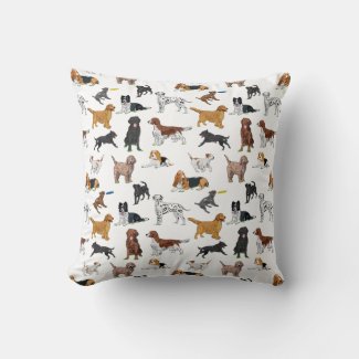 Cute Dogs Illustrations Pattern
