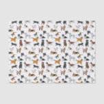 Cute Dogs Illustrations Pattern Tissue Paper